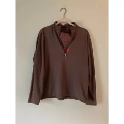 Soft and comfortable Spyder mens gray pullover 1/2 zip fleece jacket size medium made of cotton/poly blend. Spyder runs...