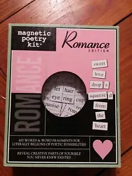 Locker/Fridge Magnetic Poetry Kit - Romance Edition.[[UBB2] Used and some words are missing,  but most are there, ...