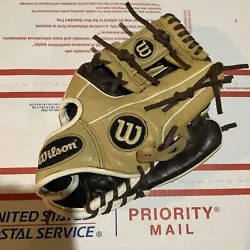 Wilson A550 Baseball Mitt RH Throw Youth Size Ball Glove Leather 11.5”. Condition is Pre-owned. Shipped with USPS...