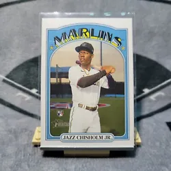 Jazz rookie card for the Maimi Marlins.  All cards ship in a Penny Sleeve and Top Loader.  Thank You, Knights Sports...