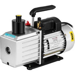 Why Choose VEVOR?. This rotary vane vacuum pump has an oil viewing window to quickly monitor oil levels, preventing oil...