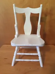 This cute miniature white wooden chair is perfect for displaying your favorite doll or plush animal. Cute Miniature...