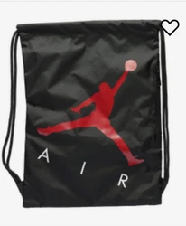 Nike Air Jordan Jumpman Drawstring Gym Bag School Sports Backpack - Black/Red.  Polyester, has 1 zipper pocket on...