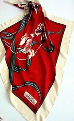 Hand Rolled Hem - what you expect from GUCCI. Square 27