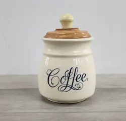 What is included: Kitchen Beige Coffee Ceramic Storage Canister with Wood LidDimensions: 6.5