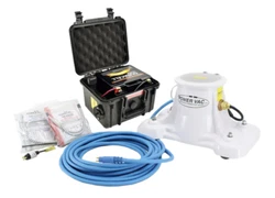 Simply snap on your pole, plug it in, and begin cleaning.