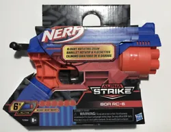 NEW Nerf Gun Alpha Strike BOA RC-6 Hasbro NIB 6 dart rotating drum Pistola Nerf.