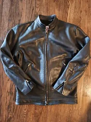 Lil Joes Leather Motorcycle Jacket. color: black.