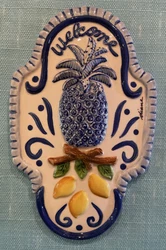 Add a touch of hospitality to your home with this ceramic wall plaque, from Diane Artware, signed “Diane”.The...