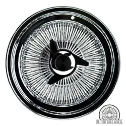 (High quality imported lowrider style knock-off wire wheels. Spinner cap chip recess is 2.25