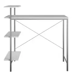 Ruoxi Side Storage Desk - White. The Student Desk requires assembly upon opening. The desktop can hold up to 50 lbs....