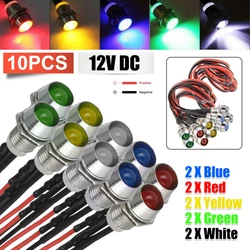 🌟 10Pcs LED Indicator Light Lamp (Blue,Red,Green,Yellow,White). Type LED Indicator Light Bulb. Light Color...