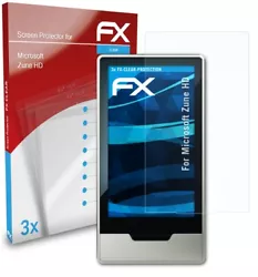 Ultra-transparent et à revêtement dur: atFoliX 3 x FX-Clear Protecteur décran pour Microsoft Zune HD - Made in...