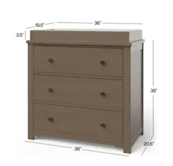 Changing table topper for harmony dresser. Color: Dusty Heather. Was assembled, but never used. Hardware to attach to...
