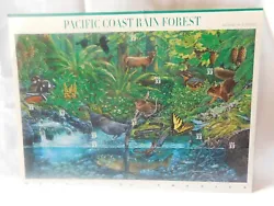 For your consideration is a sheet of; USPS PACIFIC COAST RAIN FOREST 2000 COMMEMORATIVE PANEL, MNH Scott #3377 33c,...