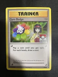 Gym Badge (Erika) XY206 - League Promo - Holo Pokemon Card - Light Play (LP).
