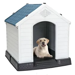 【Ventilated Design to Stabilize Temperature】 - The dog house is designed with several air vents providing...