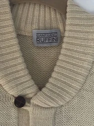 Gianfranco Ruffini Wool Sweater Vest Ivory Large. One spot on the back of the vest. See pictures for details. Condition...