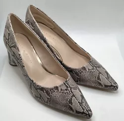 Kelly & Katie Snake Print Clear Acrylic 2” Heels Size 6.5 Medium. Good pre-owned condition. Ships from a clean, pet...