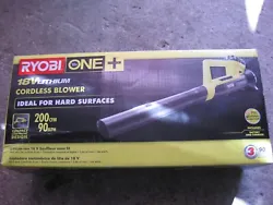Cordless Leaf Blower with Battery and Charger Ryobi ONE+ 18-Volt Lawn Yard Sweep. NO SHIPPING TO ALASKA, HAWAII and PR!