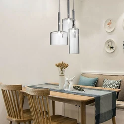 3 Head Ceiling Light Pendant Lamp Fixture Kitchen Dining Room Modern Glass Shade Specification: Size：a...
