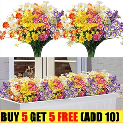 A bunch of flowers has 7 forks. 1 bouquet Flowers. Material :PVC.