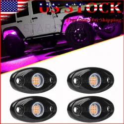 Product Specification: Type:LED Rock Lights Power : 9W Voltage:DC 9V~32V(fit 12V/24V vehicles) Housing Color:Black LED...