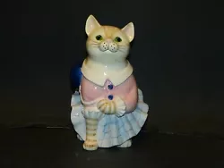 Petticoat Kitty Cookie Jar. Made in Japan by Sigma. Marked Crazy Kids & Critters David Hyman Sigma the Taste Setter. Ex...
