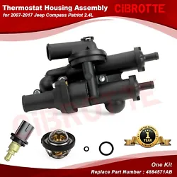 1x Engine Coolant Thermostat Housing +Sensor + Thermostat + O-ring. 2008-2014 Dodge Avenger 2.4L. Engine Coolant...