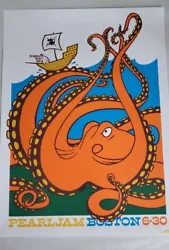 Pearl Jam 2006 Boston II Poster by Ames Bros. Stored flat in nm/mint condition. Ships promptly, carefully packaged with...