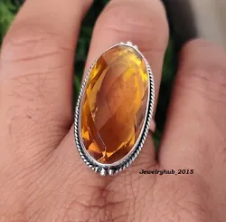 Gemstone:- Citrine. Style :-Ring. All Images are of Actual Gemstone. Image Policy.