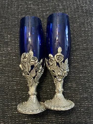 Vintage cobalt pewter glasses, perfect for collectors and enthusiasts. Crafted with high-quality pewter, these glasses...