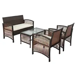 Our round outdoor garden dining set provides the perfect space to relax with your friends and family for all seasons....