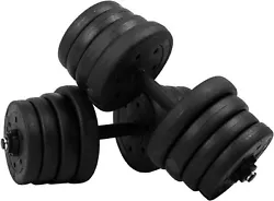 Adjustable weight customizes it to your ideal exercise intensity. Nonslip knurled handles this dumbbell set features a...