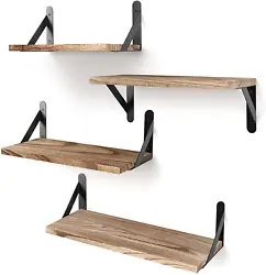 👍【Multi-Functional Shelves】- Our floating wall shelves are ideal choices for kitchen, living room, bedroom,...
