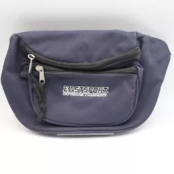 VTG 90s Eastsport Waist Bag Fanny Pack 3 Pocket Navy Blue Vacation Park Travel.
