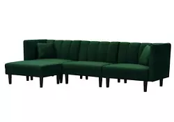 The sofa and chaise can each be used as separate individual seating or bed units. Overall - Sofa. Sleeper size. Sofa &...