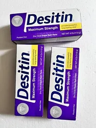 DESITIN Maximum Strength Diaper Rash Paste 4 oz 3 Boxes NEW