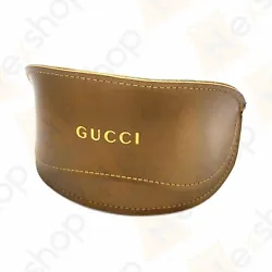 Gucci Bronze Large Size Soft Clam Shell Sunglasses Eyeglasses Case w/ Cleaning Cloth & Gift Box. - Printed Plain w/...