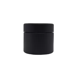 - 2 OZ Matte Black UV Protection Glass Jar- Matte Black | Push Down & Turn Child Resistant Screw Lock Cap- Air Tight...