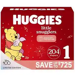 Designed for gentle skin protection to help support clean and healthy skin, Huggies Little Snugglers Diapers are...