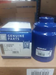 This is 1 OEM AC DELCO boxed Diesel Fuel Filter TP3018 19420323. TP3018 fits Chevrolet and GMC 6.6L Diesel trucks from...
