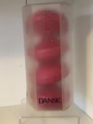 Dansk Candles 4 Large Red Floaters In Package Denmark Discontinued Rare.