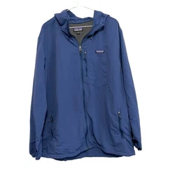 Patagonia Soft Shell Full Zip Jacket Hooded Navy Blue Lightweight Mens Size XLNavy Blue colorFull zip closure...