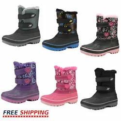 Unisex Childs Snow boots. Girls boots. Cold-weather boot featuring waterproof shell bottom unit, 200g Thermolite...