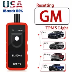 EL-50448 TPMS Tire Pressure Monitor Sensor EL50448 OEC-T5 For GM Series Vehicles. Also works on 2014 GM models. Step 2...