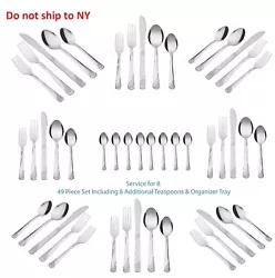 Set your table with the Mainstays Swirl 49 Piece Value Flatware Set. These silver-toned pieces feature a lovely swirl...