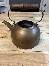 VTG Revere Ware Copper Brass 2-Quart Tea Pot Kettle Rome, NY No Lid. Pre owned some small imperfections are and may be...