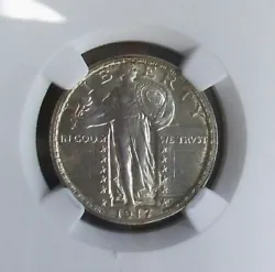 This is a 11917-D STANDING LIBERTY SILVER QUARTER TYPE 2. The Coin is Graded NGC MS 62 FH with Very Light Toning on the...