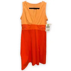 Patagonia Women Medium Orange Margot Colorblock Sleeveless athleisure Dress. New with tags. MSRP $69.